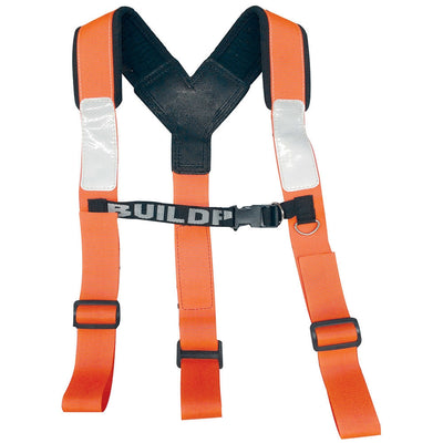BUILDPRO Tradie Leather Belt- Hi Vis Shoulder Brace Harness-Series 2 LBHAO