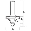 Carbitool T 612 B beading router bit technical drawing