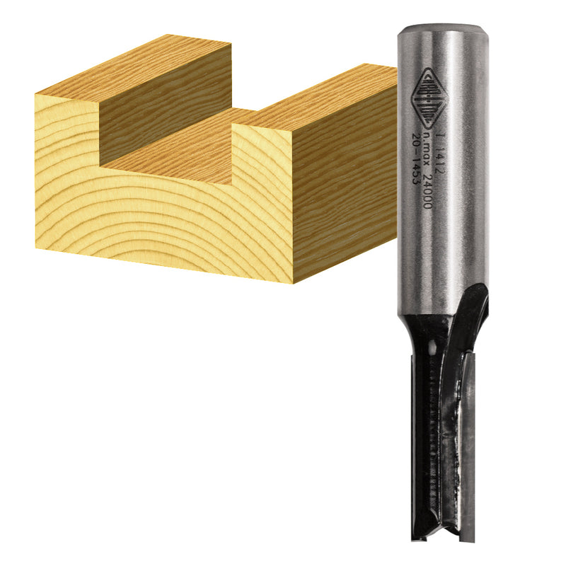 Carbitool 2 Flute Router Bit  Carbide Tipped- STRAIGHT BIT 25.4MM TCT, 2FLT 1/2 SHK (T 1432)