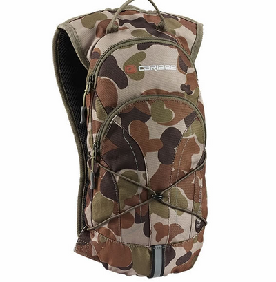 CARIBEE Quencher Compact & Slim Sports / Hunting BackPack & 2L Hydration Pack-Camo