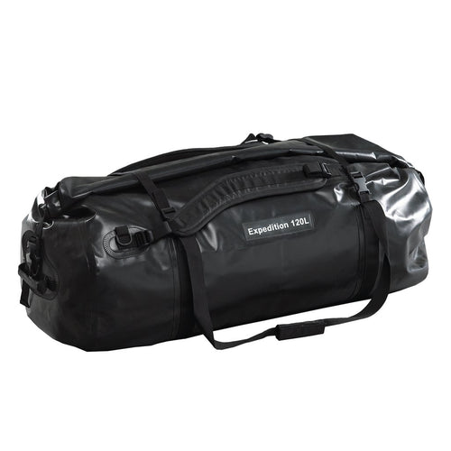 CARIBEE Expedition 120l PVC Roll Top Waterproof Black Duffle Bag / Backpack