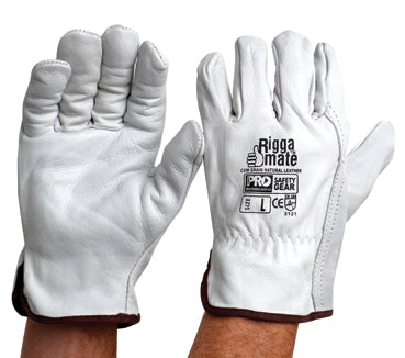 ProChoice Riggamate Premium Cow Grain Natural Leather Gloves-12pack CGL41Nx12