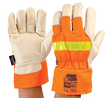 PROCHOICE Riggamate Cow Grain Natural Leather Rigger Gloves - Medium CGL41NM