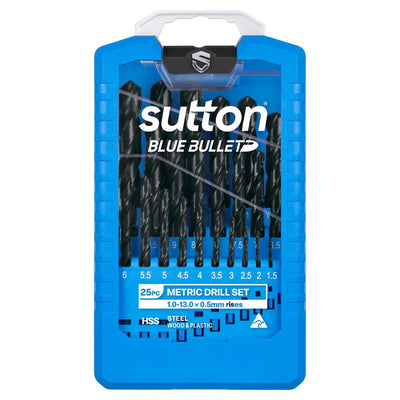 SUTTON HSS Blue Bullet  Jobber Drill Bit Set D102 25pce Metric D102SM3
