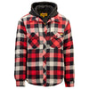 DEWALT JACKET VOZZO HOOD FLANNEL-RED