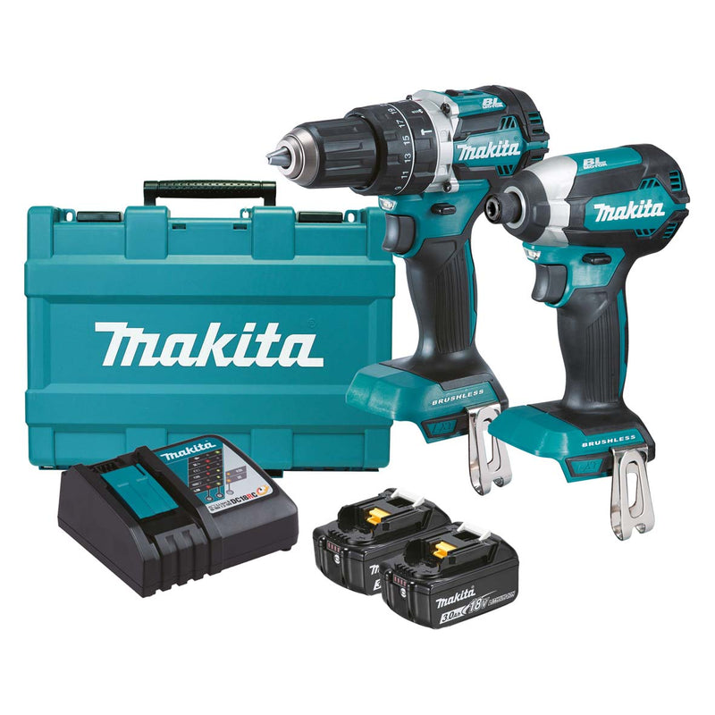 MAKITA 18V Mobile Brushless Hammer Drill, Impact Driver Combo Kit-2pce DLX2180