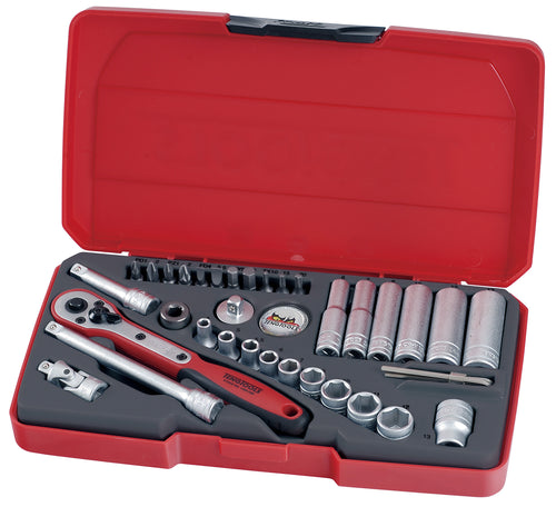 Teng Tools 36 PIECE 1/4" DRIVE SOCKET SET BD