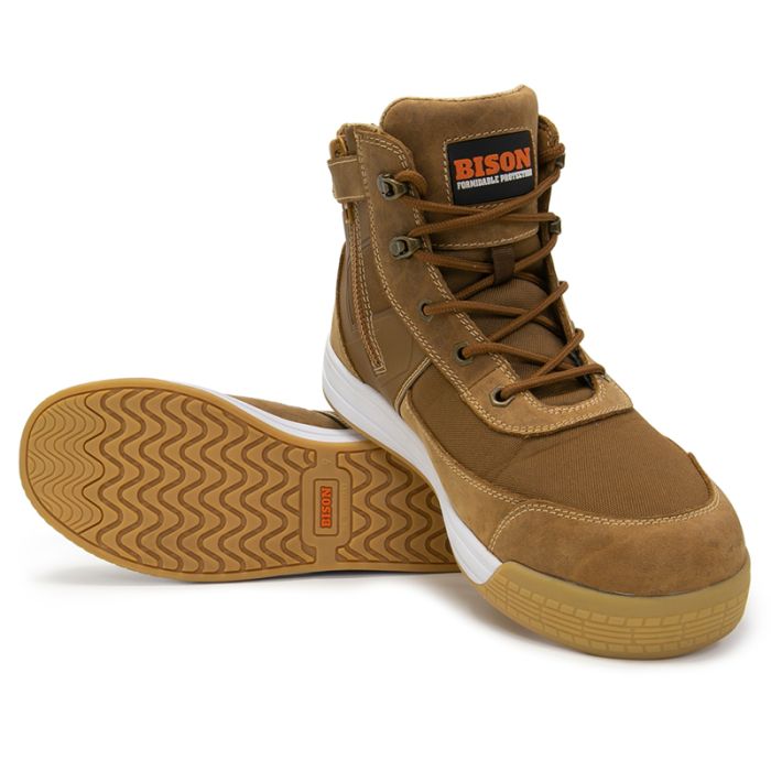 BISON Industrial Dune Series Low Cut Safety Boots With Side Zip -JTD-FDD