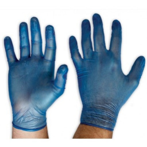 PROCHOICE Blue Vinyl Gloves - Medium-100pck DVBM