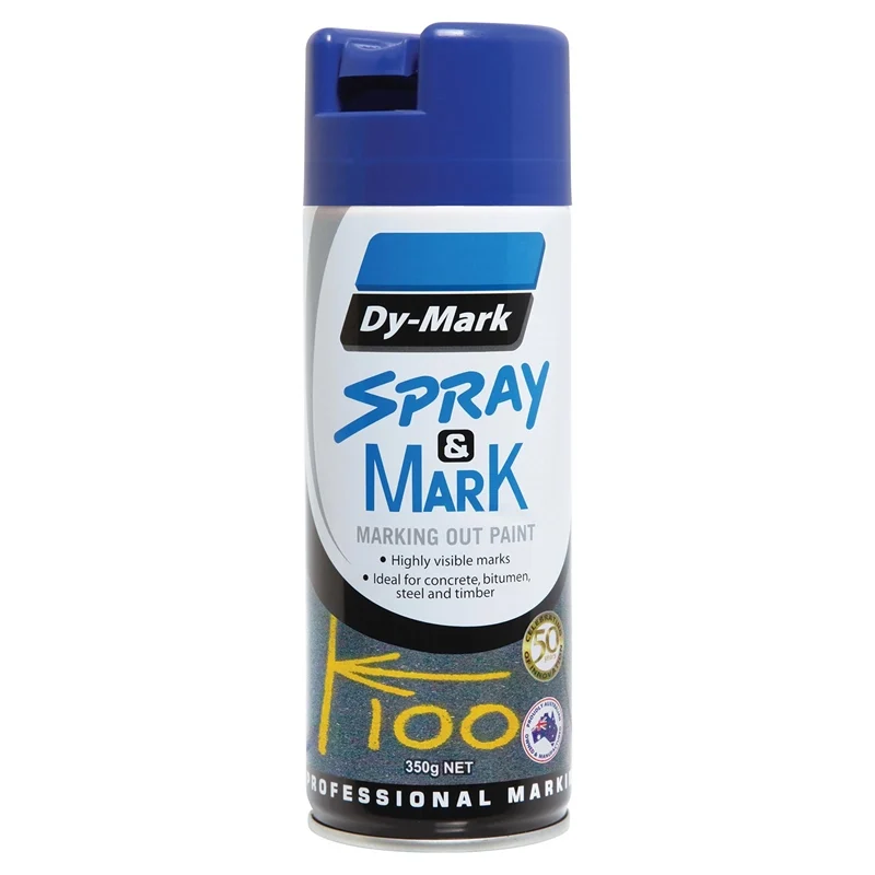 DYMARK Aerosol Spray & Mark Spot Marking Paint 350G-Blue -JTD