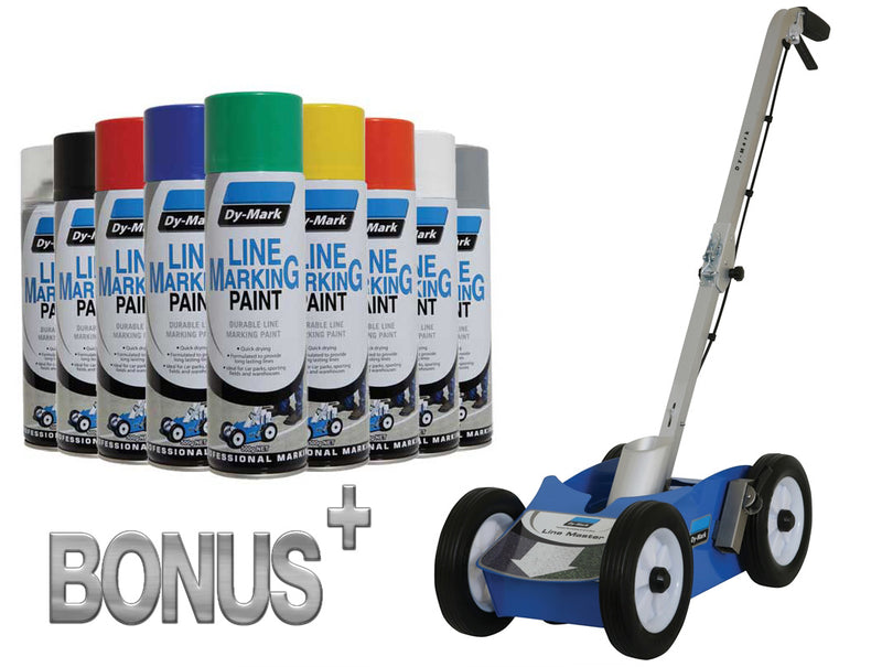 DYMARK Linemaster Line Marking Machine & Spray Can Combo Kit