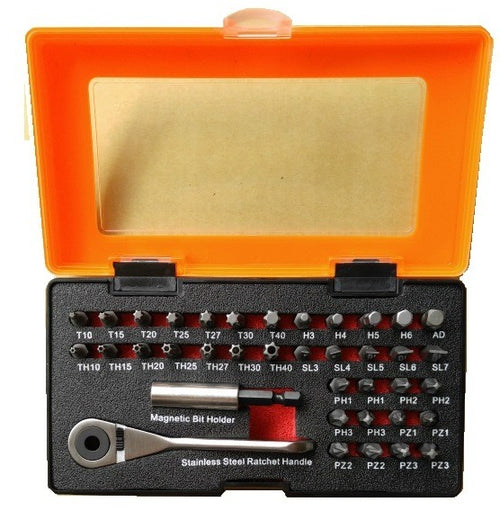 Eurotech Tools ET10227 38Pc 1/4"Dr Hex Security Bit Set