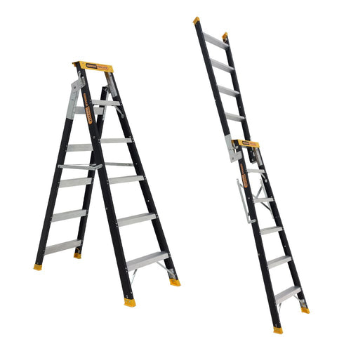 Gorilla PRO-LITE Dual Purpose 6 Step Fibreglass Ladder FDM006-PRO