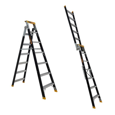 Gorilla PRO-LITE Dual Purpose 7 Step Fibreglass Ladder FDM007-PRO