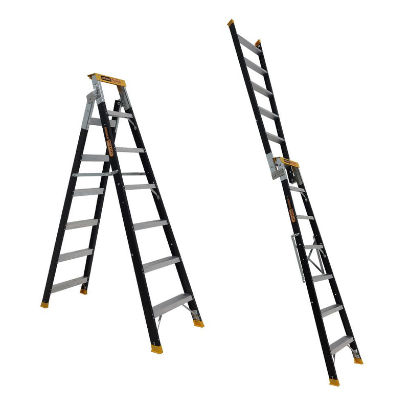 Gorilla PRO-LITE Dual Purpose 7 Step Fibreglass Ladder FDM007-PRO