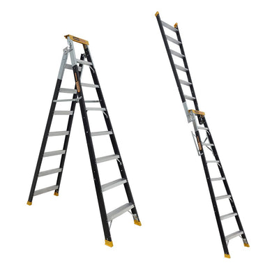 Gorilla PRO-LITE Dual Purpose 8 Step Fibreglass Ladder FDM008-PRO