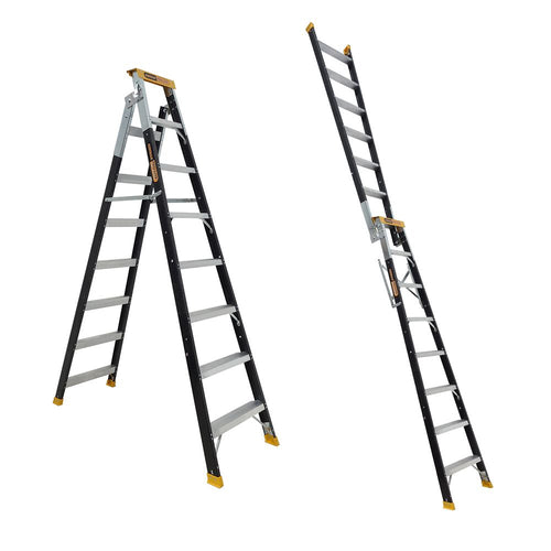 Gorilla PRO-LITE Dual Purpose 8 Step Fibreglass Ladder FDM008-PRO