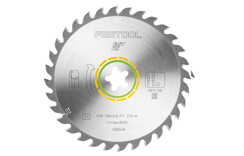 Festool 492048 Universal Saw Blade 190mm x 2.6mm x FastFix 32 Tooth