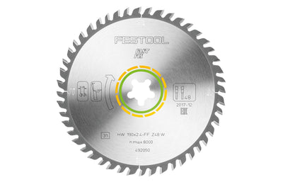 Festool 492050 Fine Tooth Saw Blade 190mm x 2.4mm x FastFix 48 Tooth