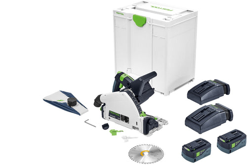 Festool 577345 TSC 55K 18V 160mm Cordless Plunge Saw 5.0 Ah XL Set in Systainer - Replaces 577113