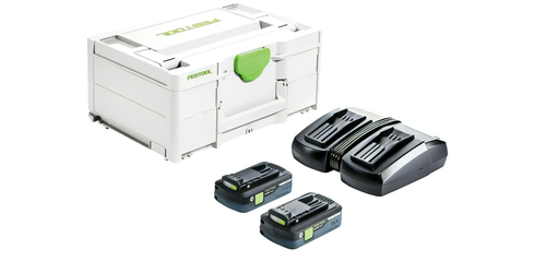 Festool 577106 SYS 18V Energy Set 2 x 4.0Ah TCL6 Duo in Systainer