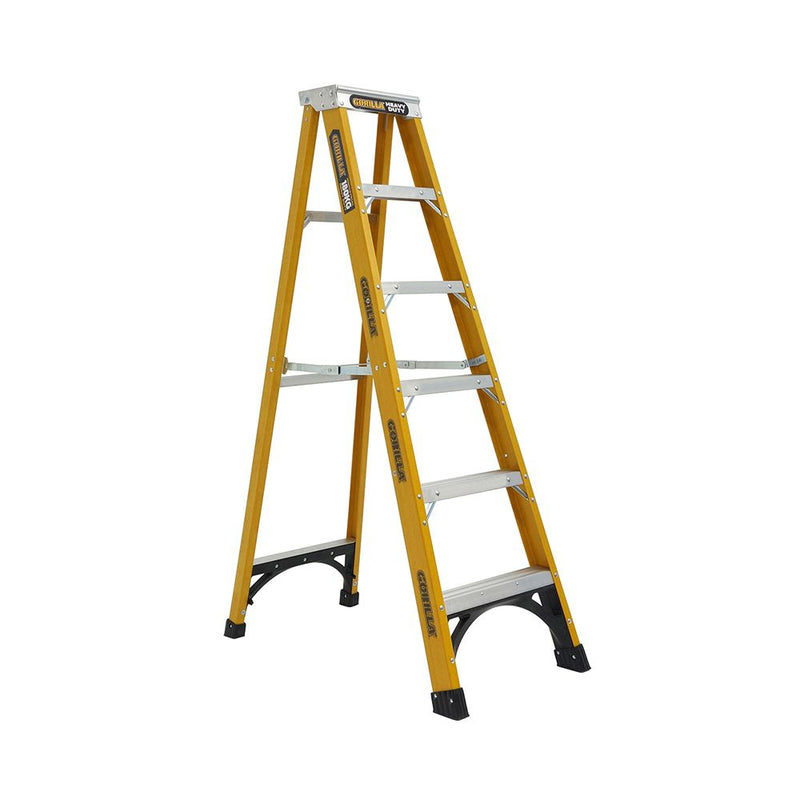 Gorilla Heavy Duty 180Kg Single Sided A-Frame Fibreglass Ladder (1.8m) FM006-HD