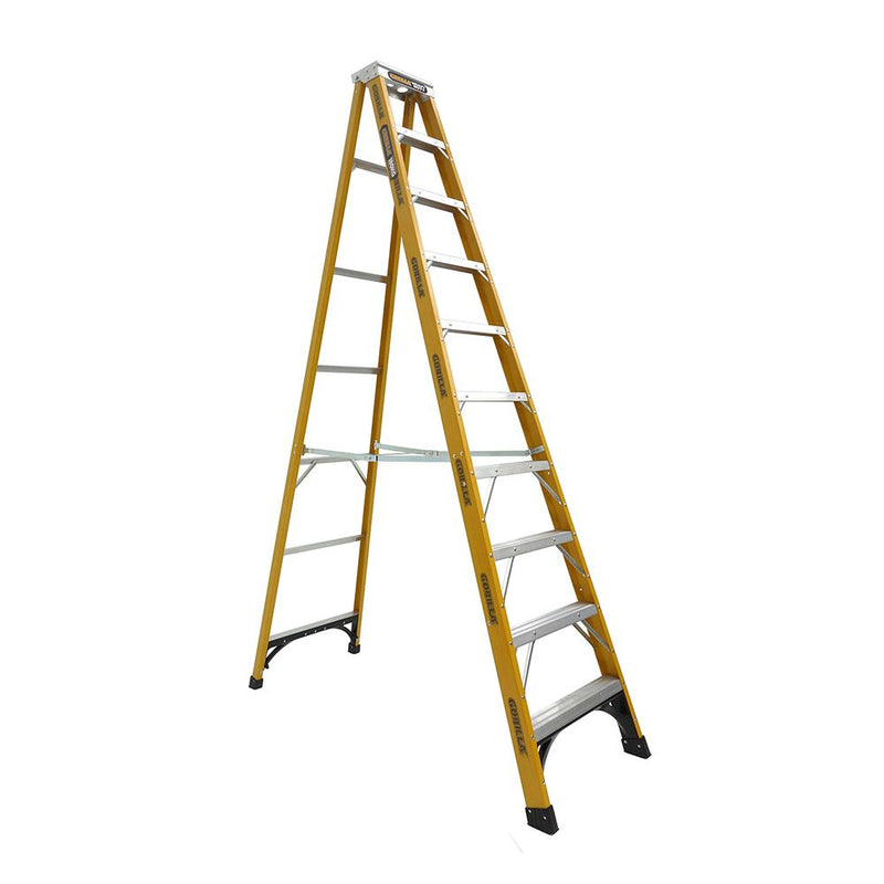 Gorilla Heavy Duty 180Kg Single Sided A-Frame Fibreglass Ladder (3.0m) FM010-HD