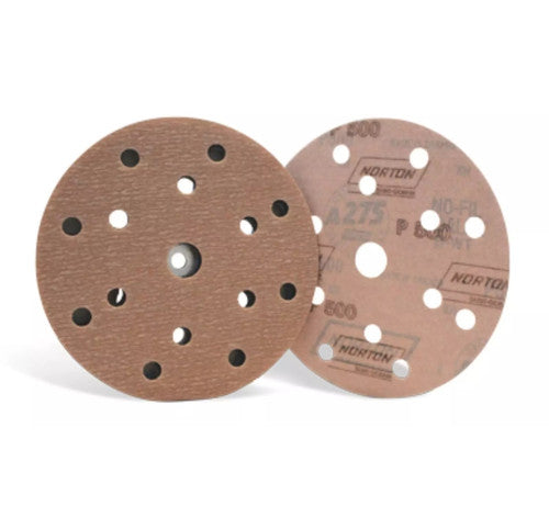 NORTON 150mm A275 Series Multi Air Hole Velcro Speed Grip No-Fil Sanding Disc-100pck/150g 63642560563