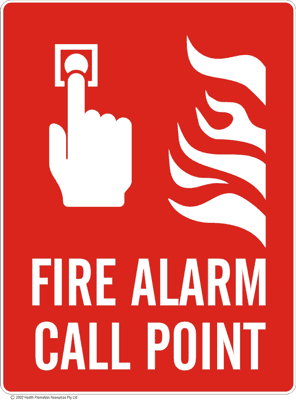 FIRE ALARM CALL POINT FOLDER SIGN 521E FOLDER