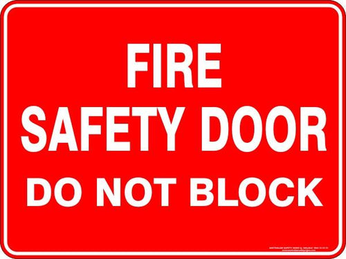 FIRE DOOR DO NOT BLOCK SIGN 35EP
