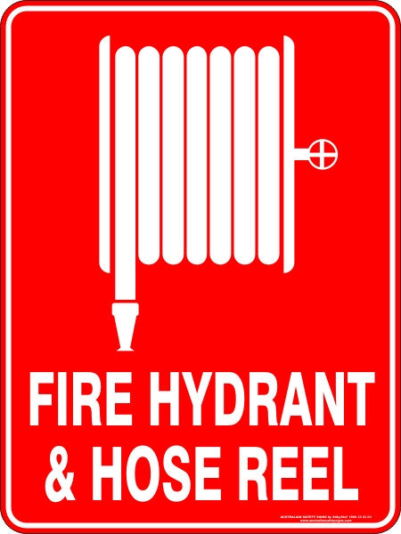 FIRE HYDRANT & HOSE REEL SIGN 159EP
