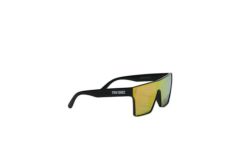 FKN SHDZ X PUMPLIFE SUNGLASSES-BLACK / PINK ORANGE LENS