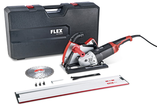 FLEX Diamond Cutting System With Carry Case & Guide Rail, 230mm 2400w