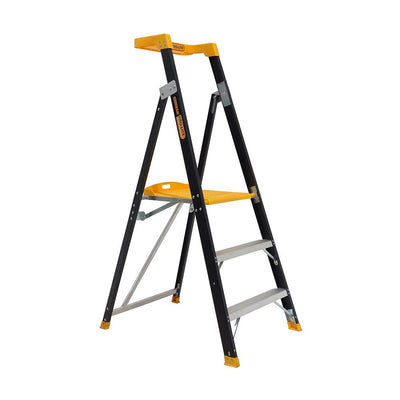 Gorilla FPL003-PRO Platform ladder 3 Step (0.85m) Pro-Lite Fibreglass 150kg Industrial