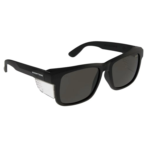 PRO CHOICE Frontside Tinted Smoke Lens Safety Glasses with Black Frame- 6502BK