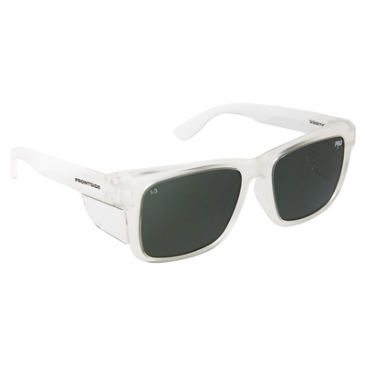 PRO CHOICE Frontside Polarised Smoke Lens Safety Glasses with Clear Frame- 6512