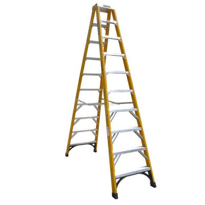 Gorilla FSM010-HD Double sided A-frame ladder 3.0m (10ft) Fibreglass 180kg Heavy Duty Industrial