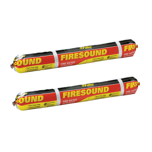 FULLER Firesound Fire Rated Accoustic Sealant 600ml Sausage-Grey-2Pack 6026194133 X 2