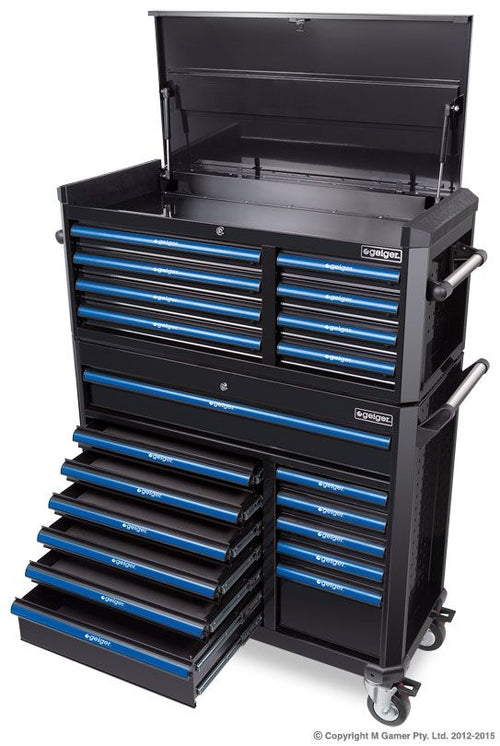GEIGER 42" Tool Chest & Roller Box Combo Set-20Drawer GTB43BTK