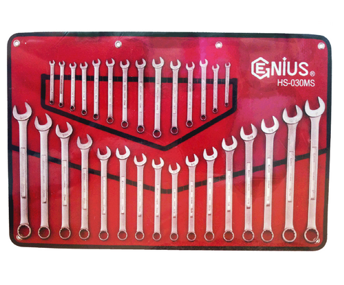 GENIUS Combination Ring & Open End Spanner Set-30pce HS030MS