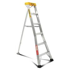 Gorilla GL006-I Single sided garden ladder 1.8m (6ft) Tripod Design Aluminium 150kg Industrial