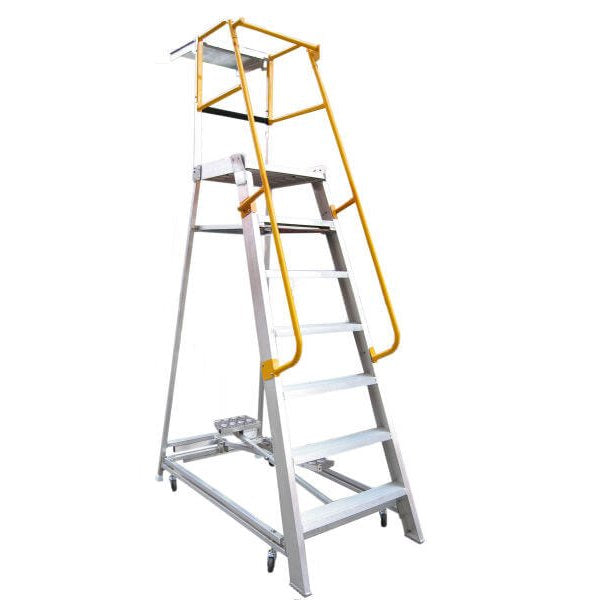 Gorilla GOP07 Order picking ladder 2.1m (7ft) Aluminium 200kg Industrial