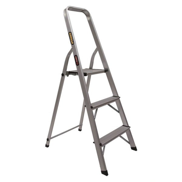 Gorilla GOR-3TT 3 step (0.75m) household ladder with tool tray 120kg Domestic
