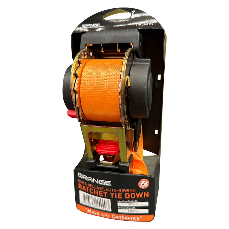 GRANGE Quick Release Ratchet Tie Down Strap-38mm x 4m