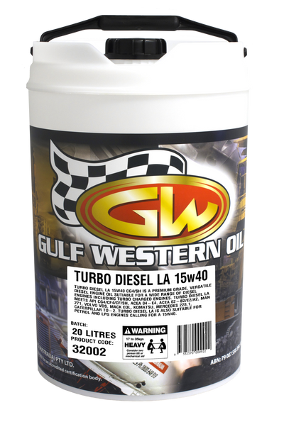GULF WESTERN Turbo Diesel LA 15w-40 Limited Ash Engine Oil-20L