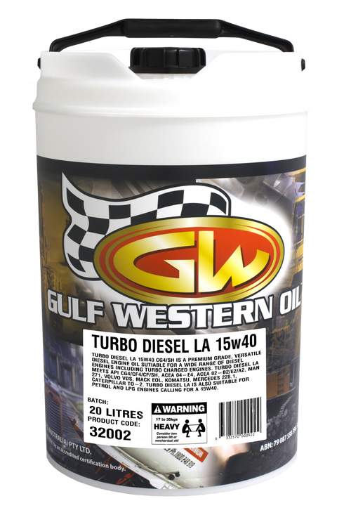 GULF WESTERN Turbo Diesel LA 15w-40 Limited Ash Engine Oil-20L