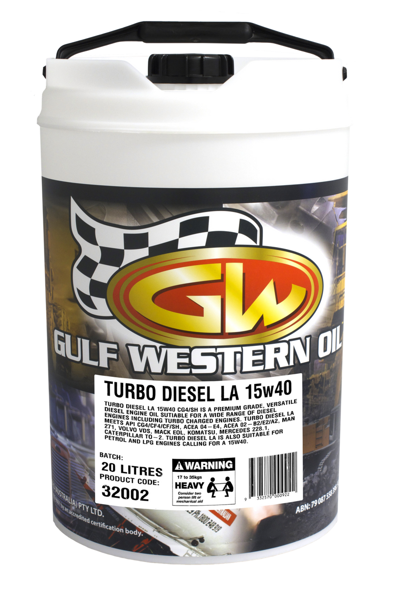 GULF WESTERN Turbo Diesel LA 15w-40 Limited Ash Engine Oil-20L