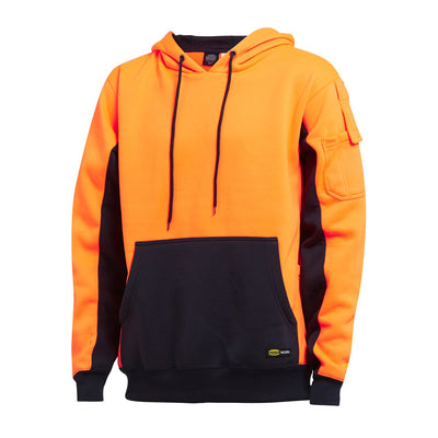 DIADORA Work Pull Over Hoodie-Hi Vis Orange/Navy GUMW1451ON