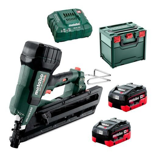 Metabo 18v NFR LTX 90 BL MB 5.5k 18V Nailer Framing Gun Kit