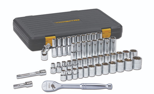 GEARWRENCH 49 PC. 1/2" DRIVE 6 POINT 120XP STANDARD & DEEP SAE/METRIC MECHANICS TOOL SET 80700P